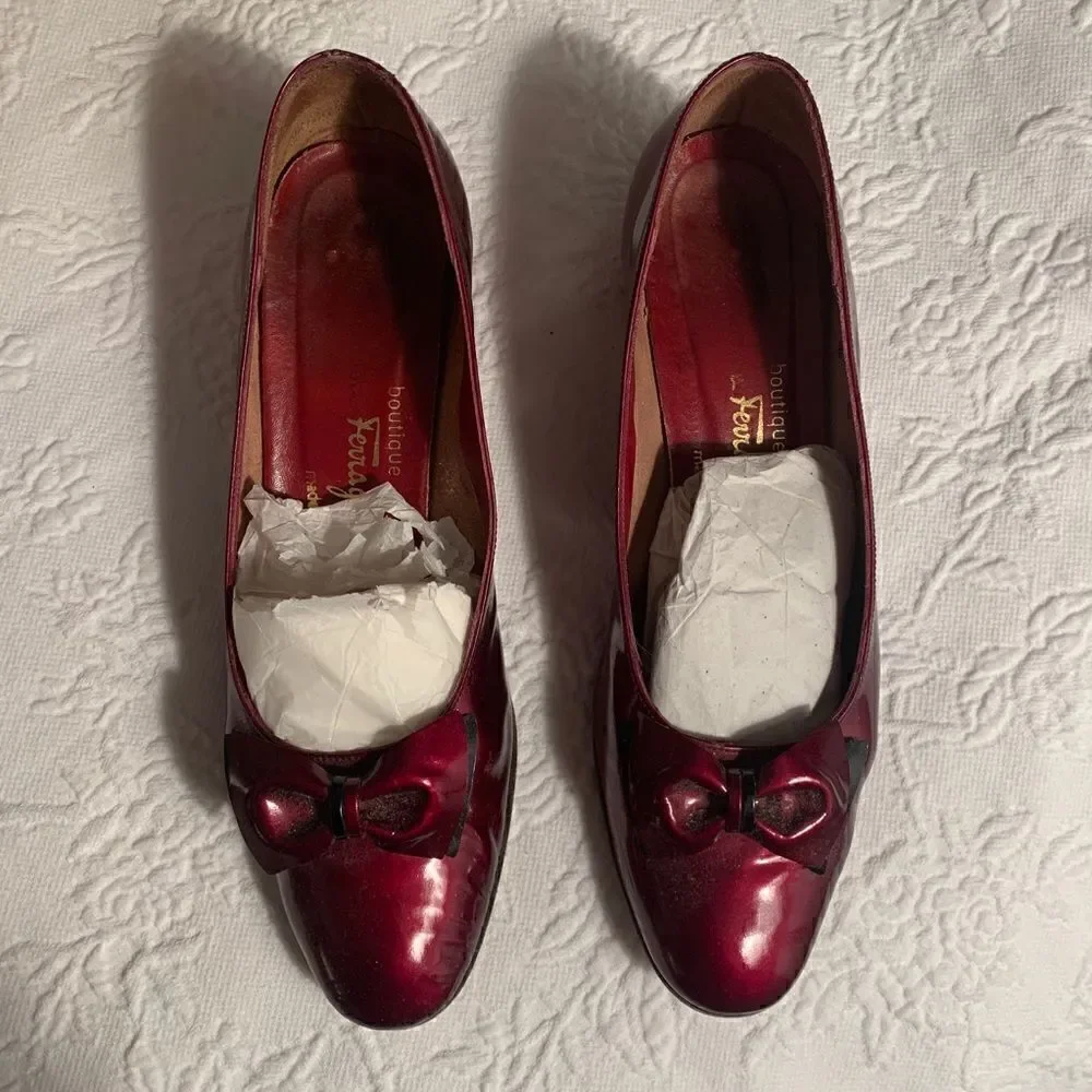 Women's Vintage Red Salvatore Ferragamo Shoes